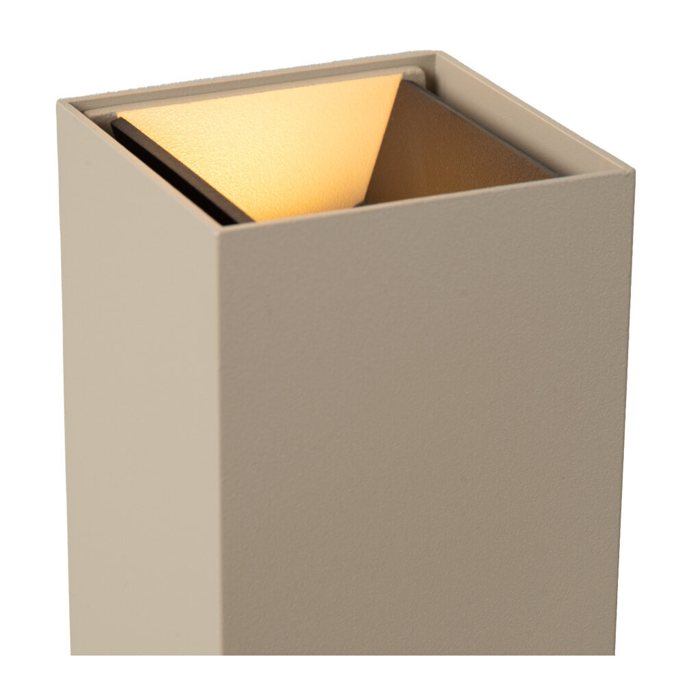 APLIS - Wandspot / Wandlamp Binnen/Buiten - LED - CCT - 2x5W 2700K/4000K - IP65 - Taupe | Essential APLIS - Wandspot / Wandlamp Binnen/Buiten - LED - CCT - 2x5W 2700K/4000K - IP65 - Taupe | Essential