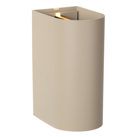 APLIS - Wandspot / Wandlamp Binnen/Buiten - LED - CCT - 2x5W 2700K/4000K - IP65 - Taupe | Essential APLIS - Wandspot / Wandlamp Binnen/Buiten - LED - CCT - 2x5W 2700K/4000K - IP65 - Taupe | Essential