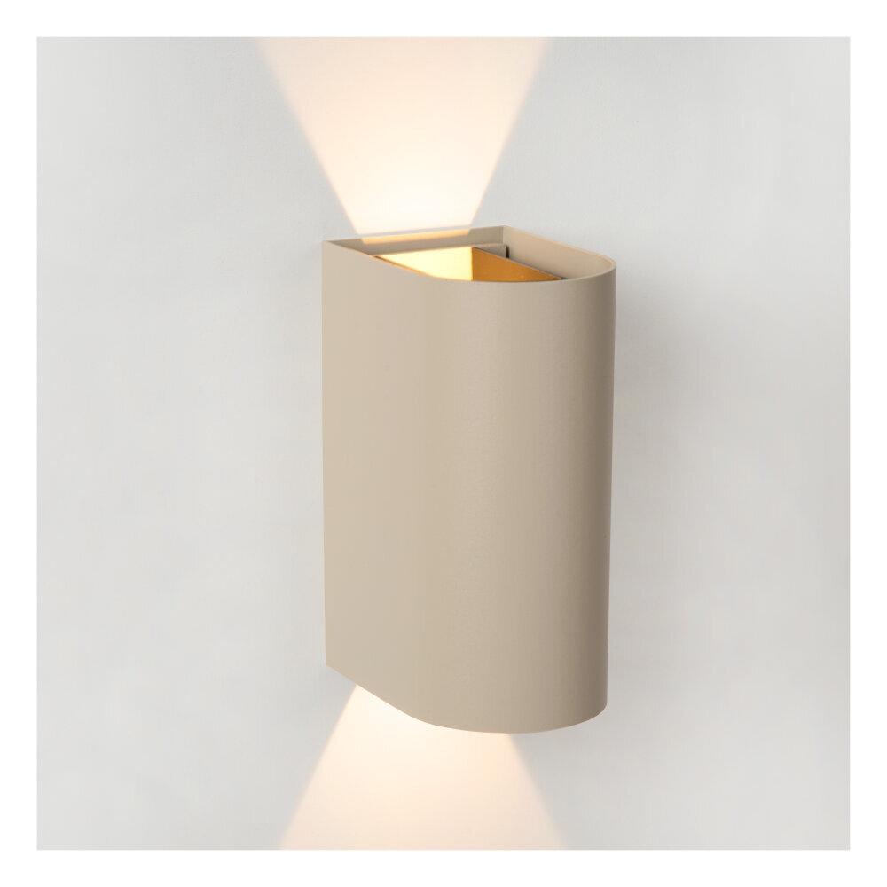 APLIS - Wandspot / Wandlamp Binnen/Buiten - LED - CCT - 2x5W 2700K/4000K - IP65 - Taupe | Essential APLIS - Wandspot / Wandlamp Binnen/Buiten - LED - CCT - 2x5W 2700K/4000K - IP65 - Taupe | Essential