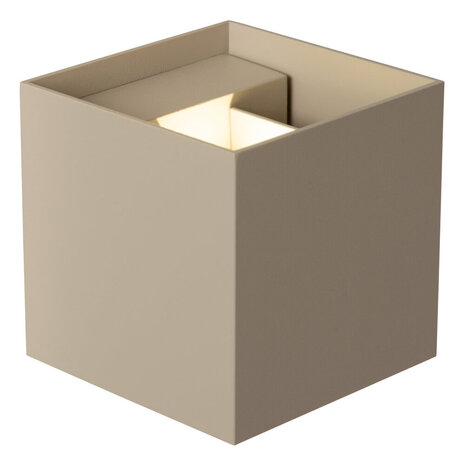ARMIN - Wandspot / Wandlamp Binnen/Buiten - LED - CCT - 2x3,5W 2700K/4000K - IP54 - Taupe | Essential ARMIN - Wandspot / Wandlamp Binnen/Buiten - LED - CCT - 2x3,5W 2700K/4000K - IP54 - Taupe | Essential