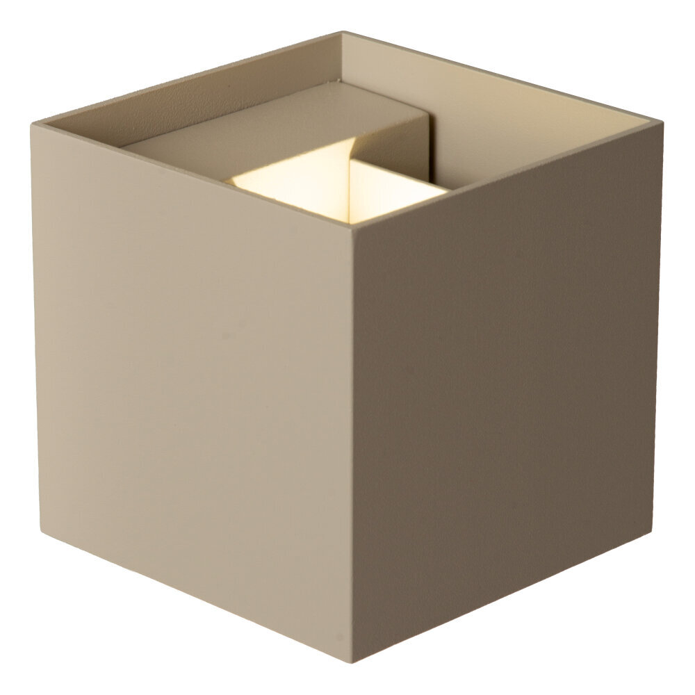 ARMIN - Wandspot / Wandlamp Binnen/Buiten - LED - CCT - 2x3,5W 2700K/4000K - IP54 - Taupe | Essential ARMIN - Wandspot / Wandlamp Binnen/Buiten - LED - CCT - 2x3,5W 2700K/4000K - IP54 - Taupe | Essential