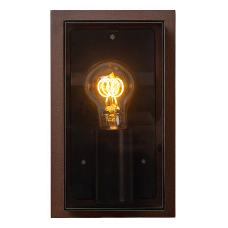COZETTE - Wandlamp Binnen/Buiten - 1xE27 - IP65 - Roest bruin | Essential COZETTE - Wandlamp Binnen/Buiten - 1xE27 - IP65 - Roest bruin | Essential