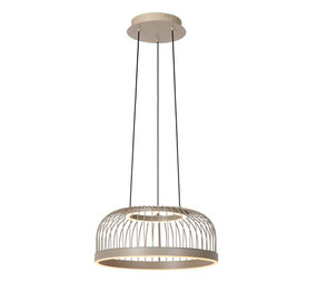 Lucide RIXANNE - Hanglamp - Ø 40 cm - LED 3 StepDim - CCT - 1x22W 2200K/4000K - Taupe - Vibes