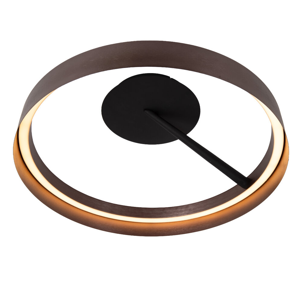 Lucide LEONARD - Plafonnière - Ø 54,5 cm - LED 3 StepDim - CCT - 1x35W 2200K/3000K - Koffie - Vibes