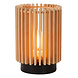 KIM - Oplaadbare Tafellamp - Accu/Batterij - Ø 8 cm - LED 3 StepDim - 3 StepDim - Lichte houtlook - Set van 3 | Essential