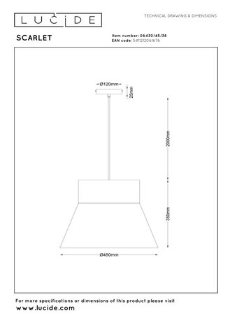 SCARLET - Hanglamp - 1xE27 - Beige | Essential SCARLET - Hanglamp - 1xE27 - Beige | Essential