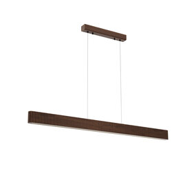 BANNISTER - Hanglamp - LED Dimb. - CCT - 1x24W 2200K/4000K - Donkere Houtlook | Vibes