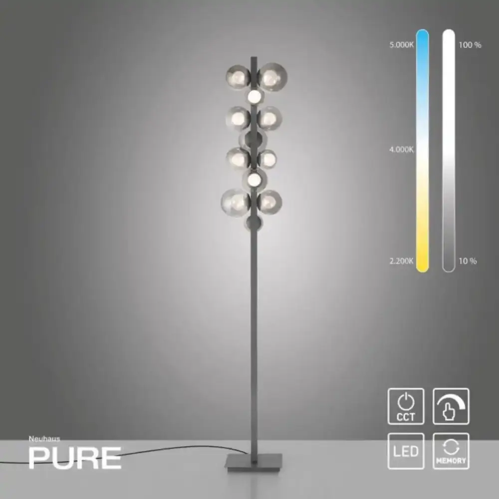 Neuhaus PURE Vloerlamp Popup H 160 cm donker grijs Neuhaus PURE Vloerlamp Popup H 160 cm donker grijs