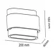 Artdelight Wandlamp Metz L 20 cm gips zwart