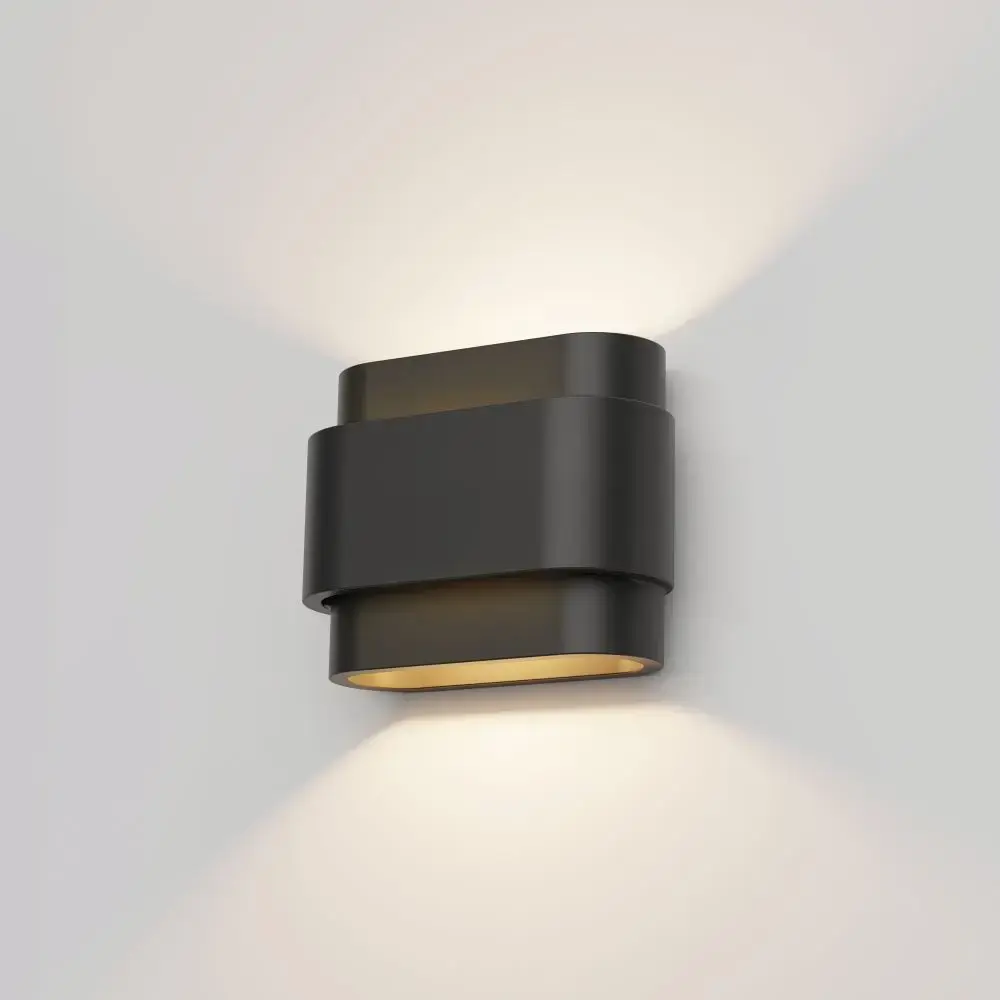 Artdelight Wandlamp Metz L 20 cm gips zwart