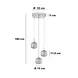 Freelight Hanglamp Rosa 3 lichts Ø 30 cm comfortlift rosé goud Freelight Hanglamp Rosa 3 lichts Ø 30 cm comfortlift rosé goud