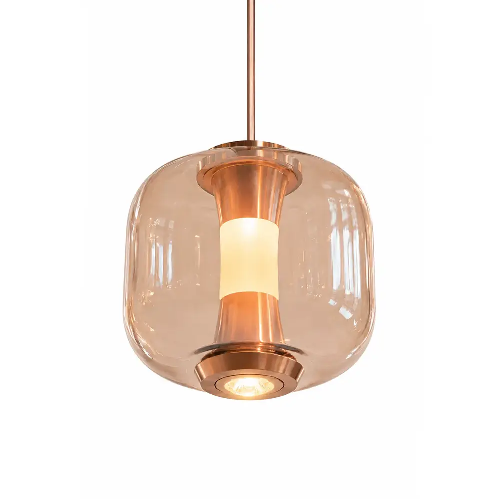 Freelight Hanglamp Rosa 3 lichts L 100 cm comfortlift rosé goud Freelight Hanglamp Rosa 3 lichts L 100 cm comfortlift rosé goud