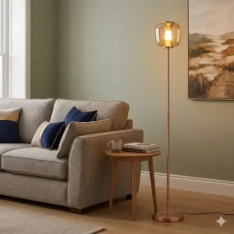 Freelight Vloerlamp Rosa H 170 cm rosé goud Freelight Vloerlamp Rosa H 170 cm rosé goud