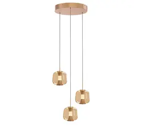 Freelight Hanglamp Rosa 3 lichts Ø 30 cm comfortlift rosé goud Freelight Hanglamp Rosa 3 lichts Ø 30 cm comfortlift rosé goud