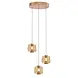 Freelight Hanglamp Rosa 3 lichts Ø 30 cm comfortlift rosé goud Freelight Hanglamp Rosa 3 lichts Ø 30 cm comfortlift rosé goud