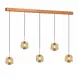 Freelight Hanglamp Rosa 5 lichts L 120 cm comfortlift rosé goud Freelight Hanglamp Rosa 5 lichts L 120 cm comfortlift rosé goud