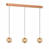 Freelight Hanglamp Rosa 3 lichts L 100 cm comfortlift rosé goud Freelight Hanglamp Rosa 3 lichts L 100 cm comfortlift rosé goud