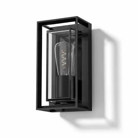 Artdelight Buitenlamp Leeds H 26 cm zwart
