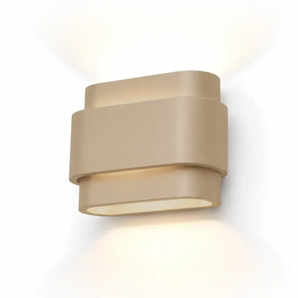 Artdelight Wandlamp Metz L 20 cm gips champagne