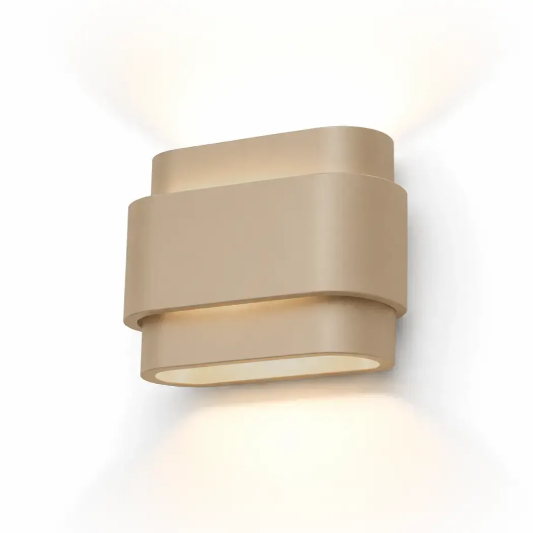 Artdelight Wandlamp Metz L 20 cm gips champagne