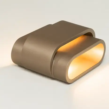 Artdelight Wandlamp Metz L 20 cm gips champagne