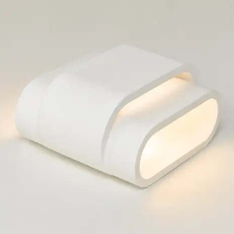 Artdelight Wandlamp Metz L 20 cm gips wit Artdelight Wandlamp Metz L 20 cm gips wit