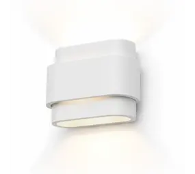Artdelight Wandlamp Metz L 20 cm gips wit