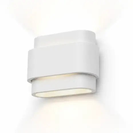 Artdelight Wandlamp Metz L 20 cm gips wit Artdelight Wandlamp Metz L 20 cm gips wit