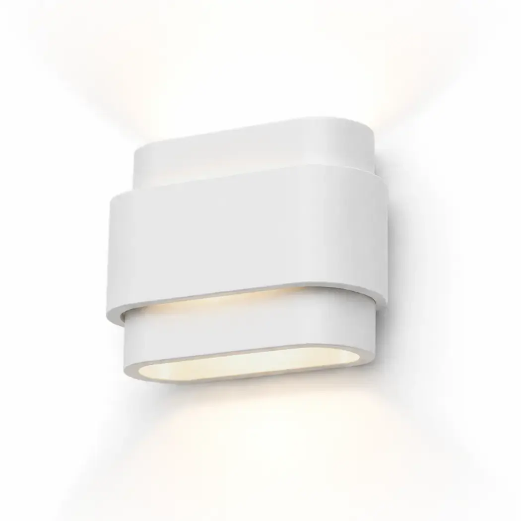 Artdelight Wandlamp Metz L 20 cm gips wit