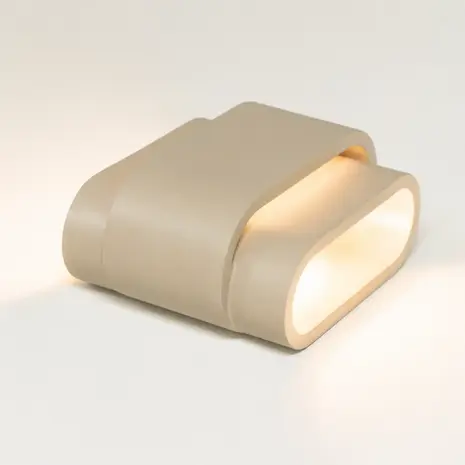 Artdelight Wandlamp Metz L 20 cm gips beige Artdelight Wandlamp Metz L 20 cm gips beige
