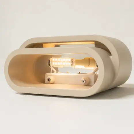 Artdelight Wandlamp Metz L 20 cm gips beige Artdelight Wandlamp Metz L 20 cm gips beige