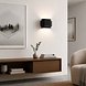 Artdelight Wandlamp Metz L 20 cm gips zwart Artdelight Wandlamp Metz L 20 cm gips zwart