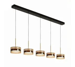 Highlight Hanglamp Enzo 5 lichts L 150 cm zwart Highlight Hanglamp Enzo 5 lichts L 150 cm zwart