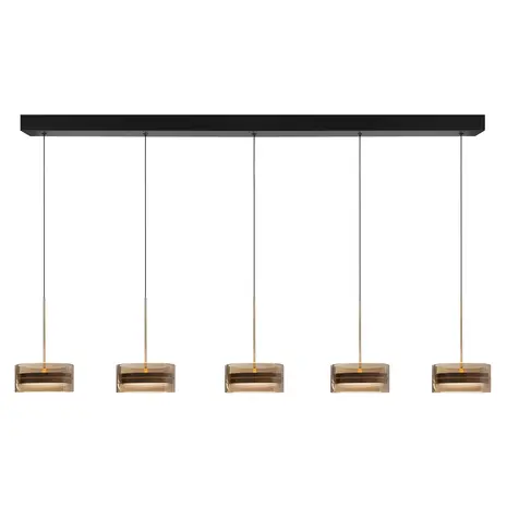 Highlight Hanglamp Enzo 5 lichts L 150 cm zwart Highlight Hanglamp Enzo 5 lichts L 150 cm zwart