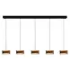 Highlight Hanglamp Enzo 5 lichts L 150 cm zwart Highlight Hanglamp Enzo 5 lichts L 150 cm zwart