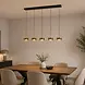 Highlight Hanglamp Mini Enzo 5 lichts L 120 cm zwart
