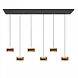 Highlight Hanglamp Mini Enzo 6 lichts L 130 cm x 20 cm zwart Highlight Hanglamp Mini Enzo 6 lichts L 130 cm x 20 cm zwart