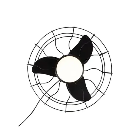 CristalRecord Plafondventilator Freshfan Ø 50 cm outdoor IP65 zwart