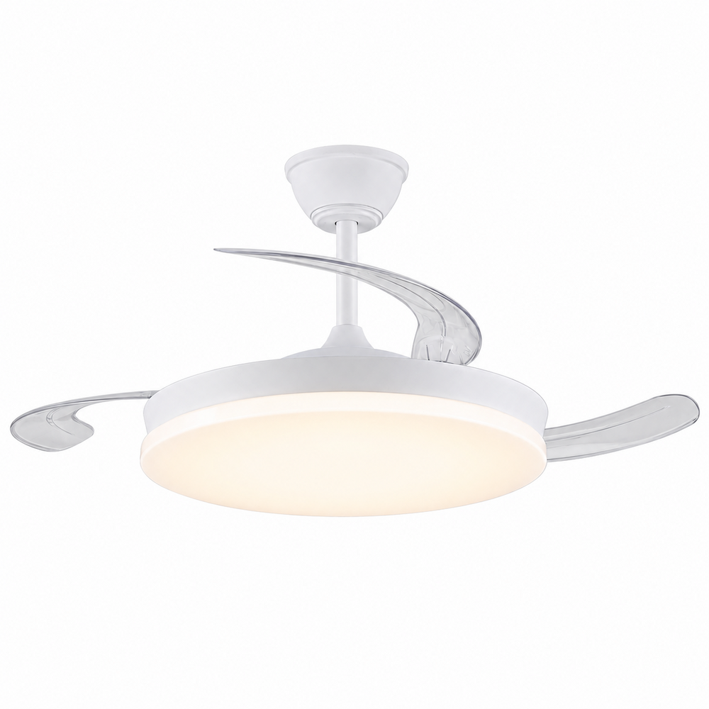 CristalRecord Plafondventilator Milky Eco Ø 106 cm wit CristalRecord Plafondventilator Milky Eco Ø 106 cm wit