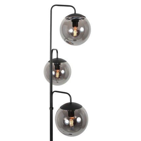 Steinhauer Vloerlamp Bollique 3 lichts H 172 cm zwart