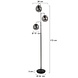Steinhauer Vloerlamp Bollique 3 lichts H 172 cm zwart