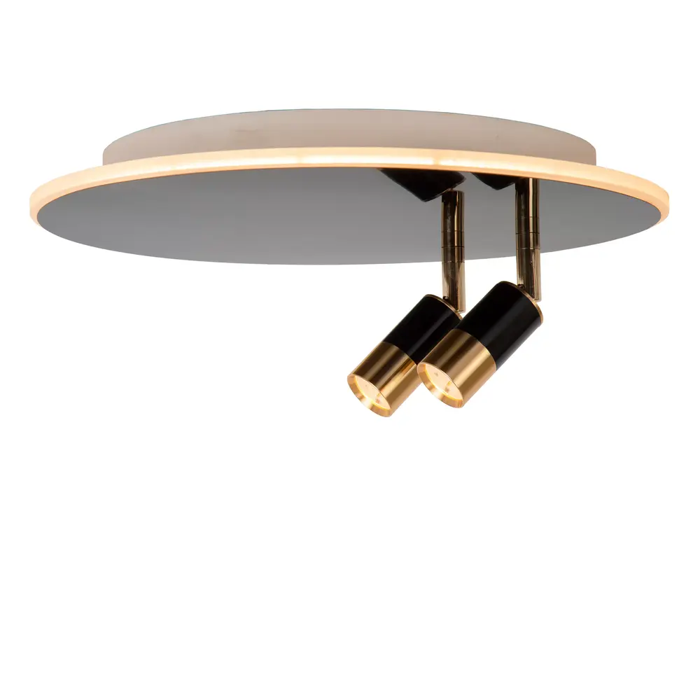 Lucide JUBEL - Plafonnière - Ø 40 cm - LED - CCT - 2500K/3000K - Zwart chroom Lucide JUBEL - Plafonnière - Ø 40 cm - LED - CCT - 2500K/3000K - Zwart chroom