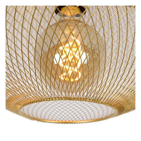 Lucide MESH - Plafonnière - Ø 45 cm - 1xE27 - Mat Goud / Messing Lucide MESH - Plafonnière - Ø 45 cm - 1xE27 - Mat Goud / Messing