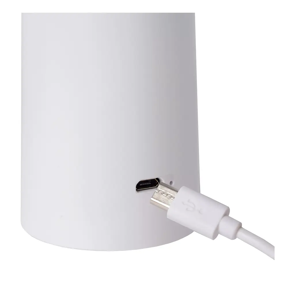 Lucide JIVE - Oplaadbare Tafellamp Binnen/Buiten - Accu/Batterij - Ø 13,7 cm - LED Dimb. - CCT - 1x3W 2800K/6500K - IP44 - Wit Lucide JIVE - Oplaadbare Tafellamp Binnen/Buiten - Accu/Batterij - Ø 13,7 cm - LED Dimb. - CCT - 1x3W 2800K/6500K - IP44 - Wit