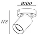 Artdelight Spot Megano 1 lichts rond zwart Artdelight Spot Megano 1 lichts rond zwart