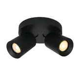 Artdelight Spot Megano 2 lichts Ø 17 cm zwart Artdelight Spot Megano 2 lichts Ø 17 cm zwart