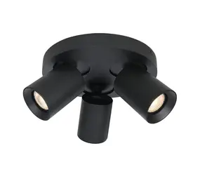 Artdelight Spot Megano 3 lichts Ø 22 cm zwart Artdelight Spot Megano 3 lichts Ø 22 cm zwart