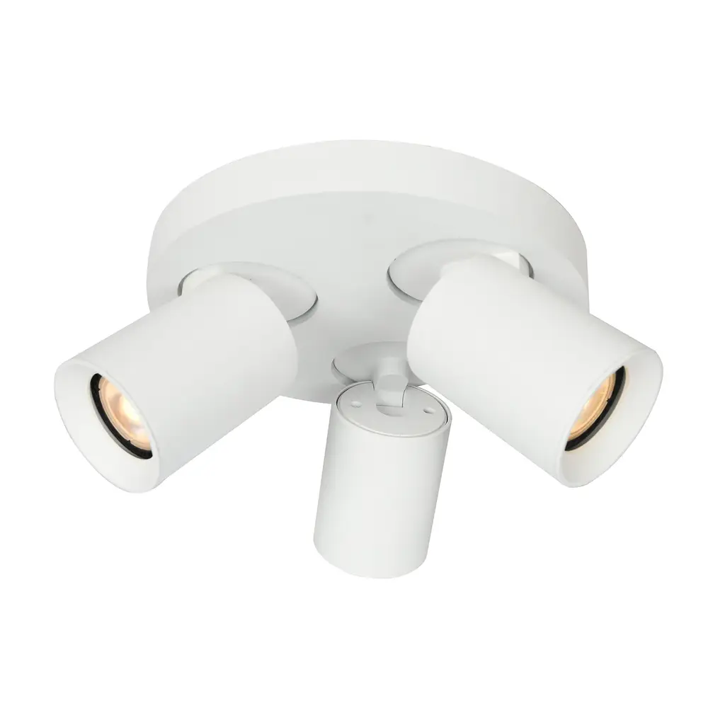 Artdelight Spot Megano 3 lichts Ø 22 cm wit Artdelight Spot Megano 3 lichts Ø 22 cm wit