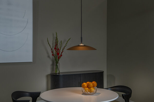 Lucide MENGA - Hanglamp - Ø 40 cm - LED Dimb. - 1x11W 2700K - Amber - Premium
