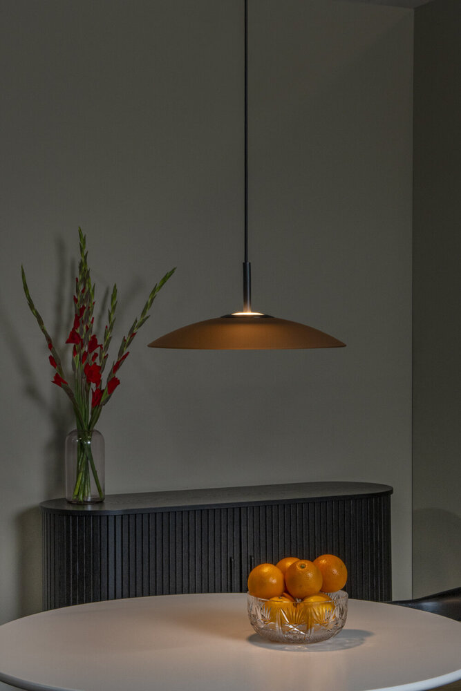 Lucide MENGA - Hanglamp - Ø 40 cm - LED Dimb. - 1x11W 2700K - Amber - Premium